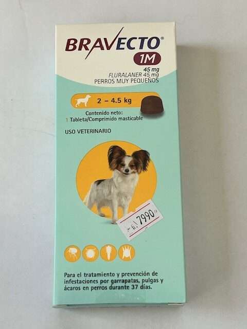 Bravecto 1M de 2 a 4,5 KG