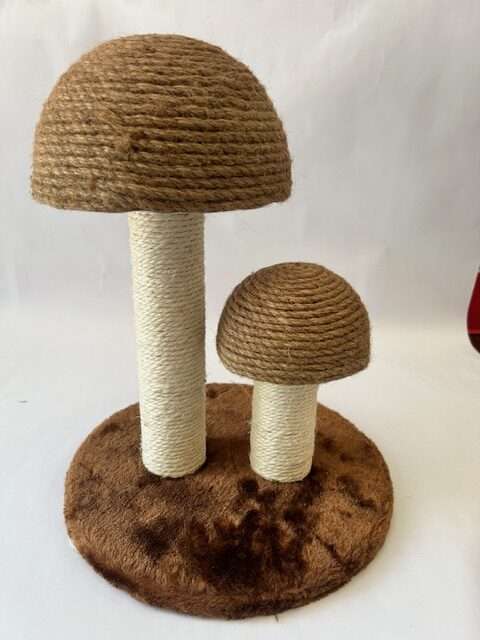 Gatero con dos torres medianas forradas en felpa y cáñamo